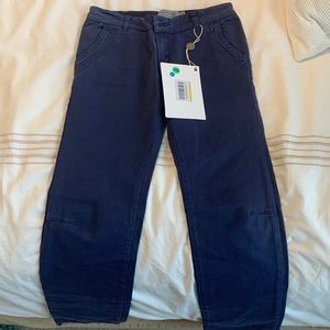 Blue cotton chinos